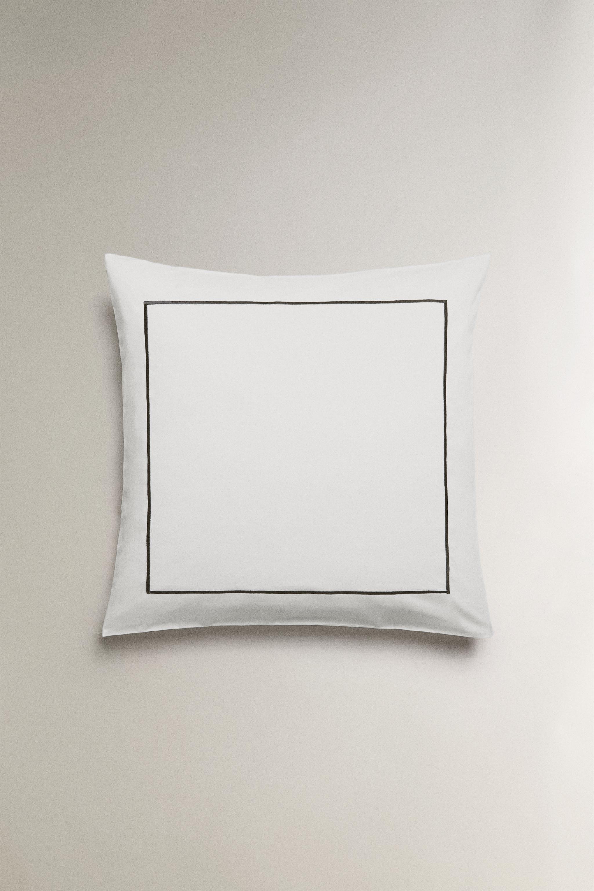 SATEEN PILLOWCASE WITH TRIM